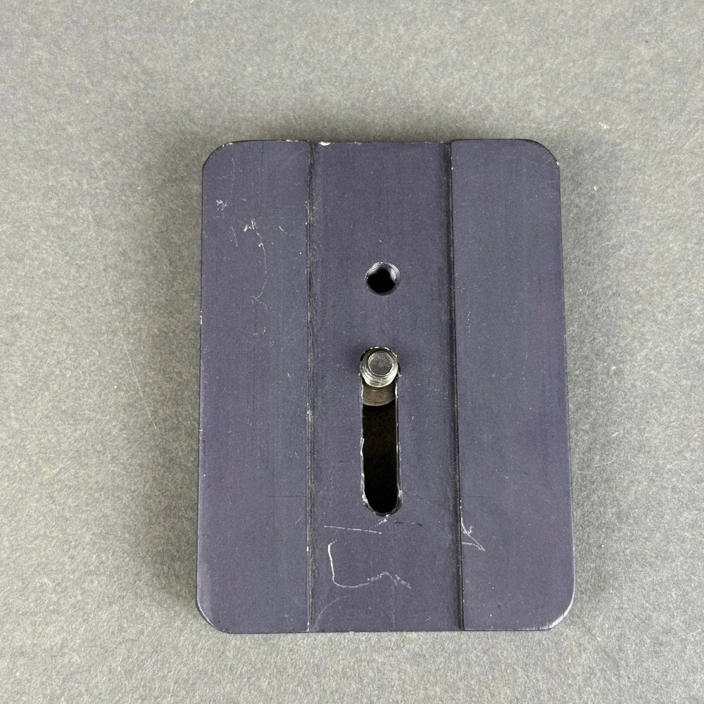Vintage Large Camera Tripod Quick Release Plate 1/4-20 Screw